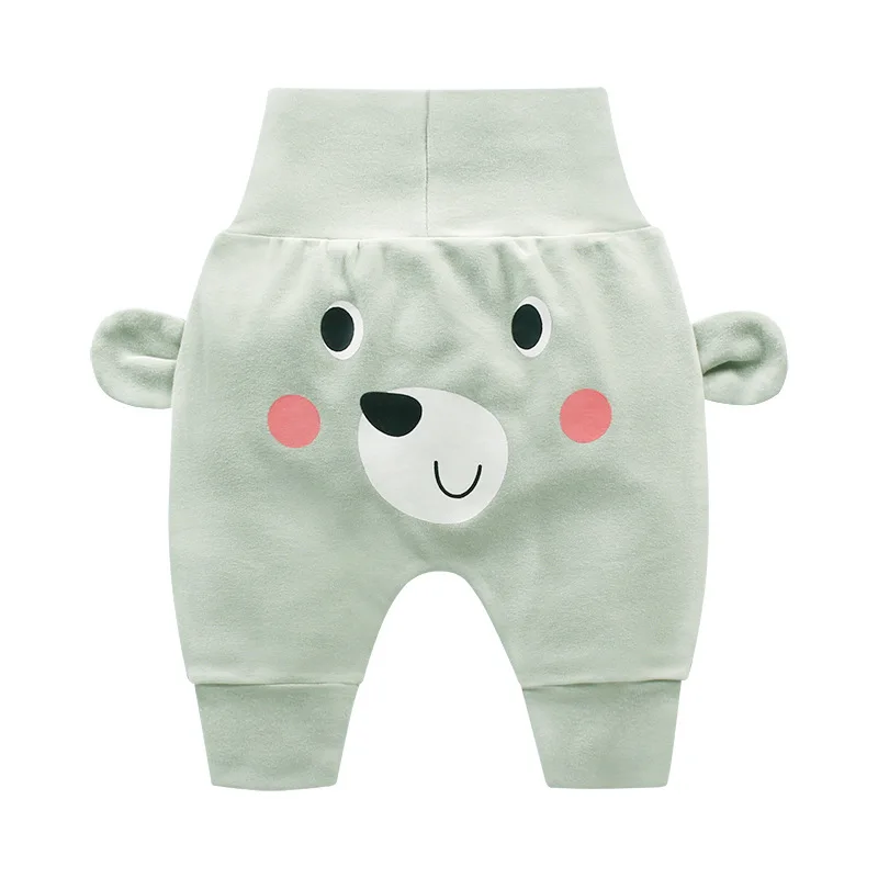 Штаны для маленьких мальчиков и девочек с героями мультфильмов; весенние штаны-шаровары с высокой талией для новорожденных; осенние штаны с принтом животных - Цвет: YK003