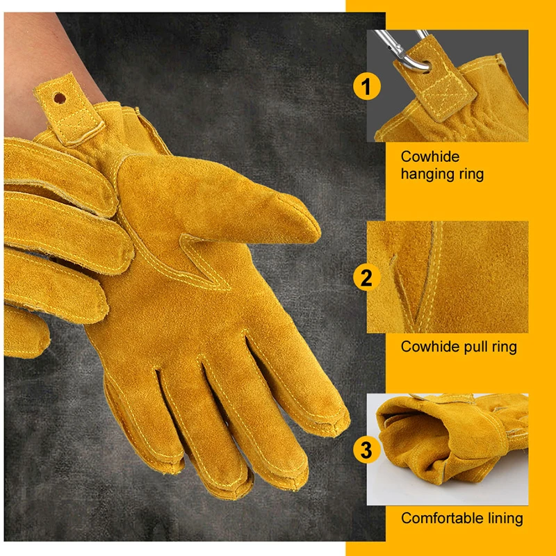 OZERO Motorcycle Gloves Cowhide Gloves Mens Women Cycling Anti-Slip Full Finger Mountain Bicycle Guantes Moto Gloves