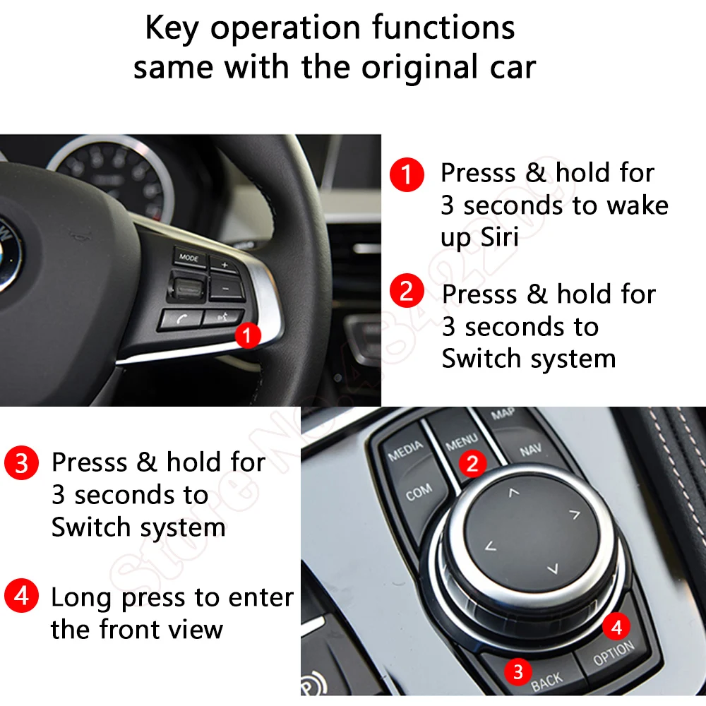 Беспроводной экран Carplay Android для BMW X1 E84 F48 CIC система NBT мультимедийный видео