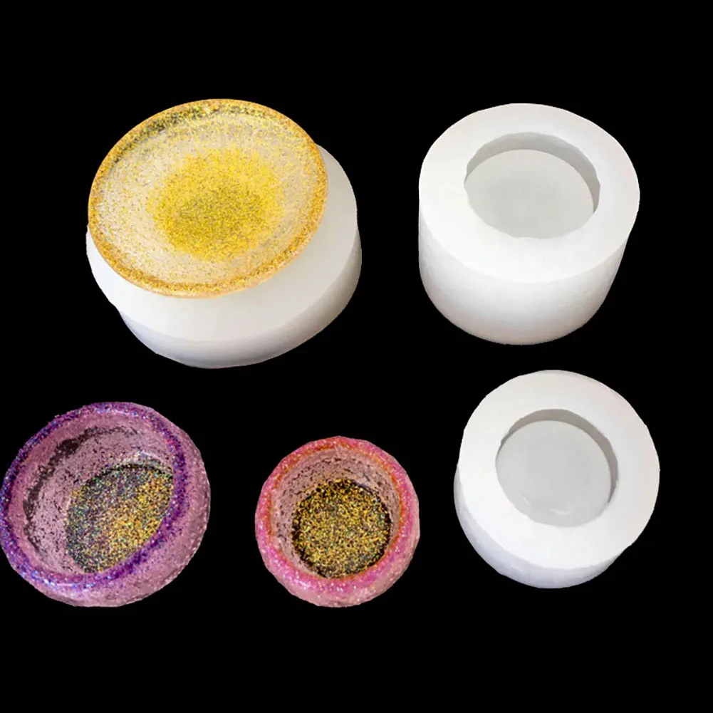 

2018 Concrete Molds DIY Silicone Mould Handmade Small Bowl Container Plate Mould Crystal Epoxy UV Resin Dry Flower Mould