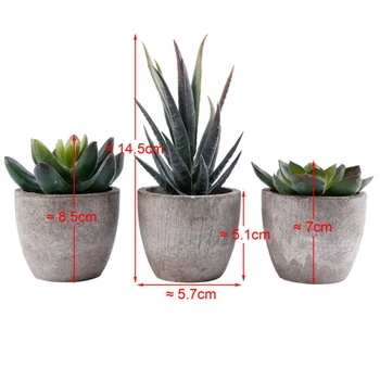 

Fake Artificial Plants With Pot Mini Faux Grass Home Office Decoration