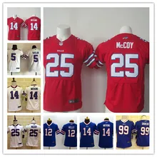 Youth Buffalo s#14 Sammy Watkins 5 Tyrod Taylor 25 LeSean McCOY 12 Jim Kelly синий белый красный дети, вышитый логотип Джерси