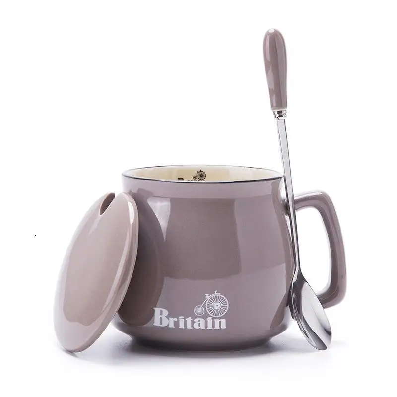 Version K Taza керамический большой Чай Кофе Молоко Tazze Colazione кофейная бутылка для воды аксессуары Caneca новинка керамическая чашка и кружка для путешествий - Цвет: Version K