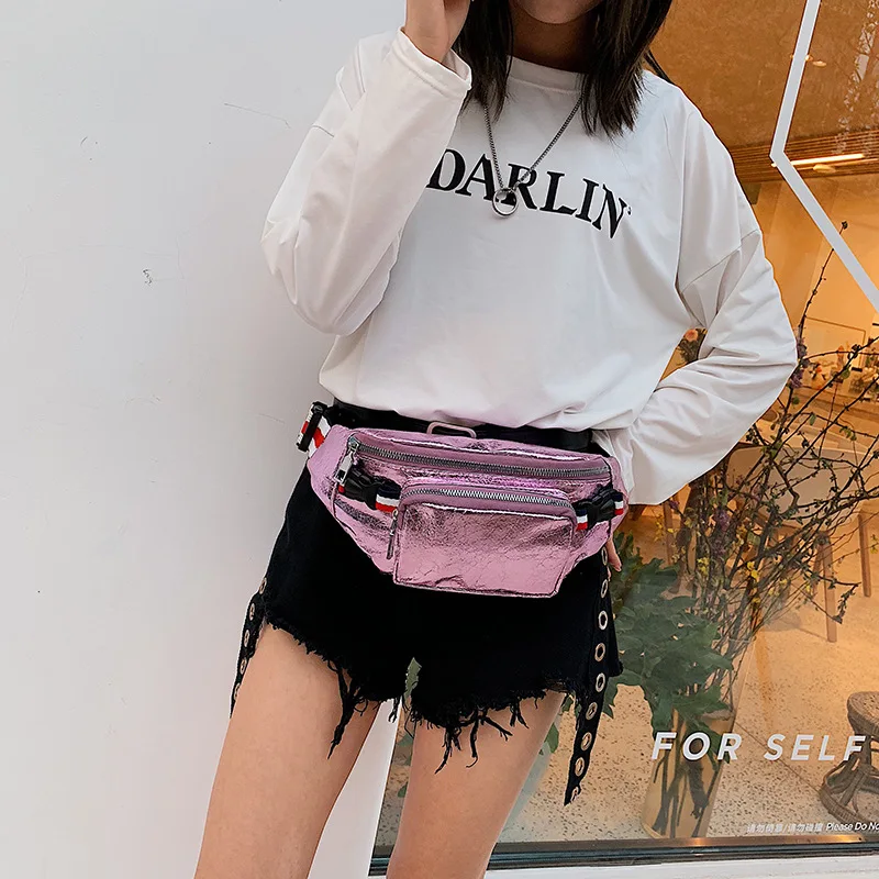

2019 new Chaohan version 100 lap slanted fashion waistband girl ins chest bag honey bungee jumping bag