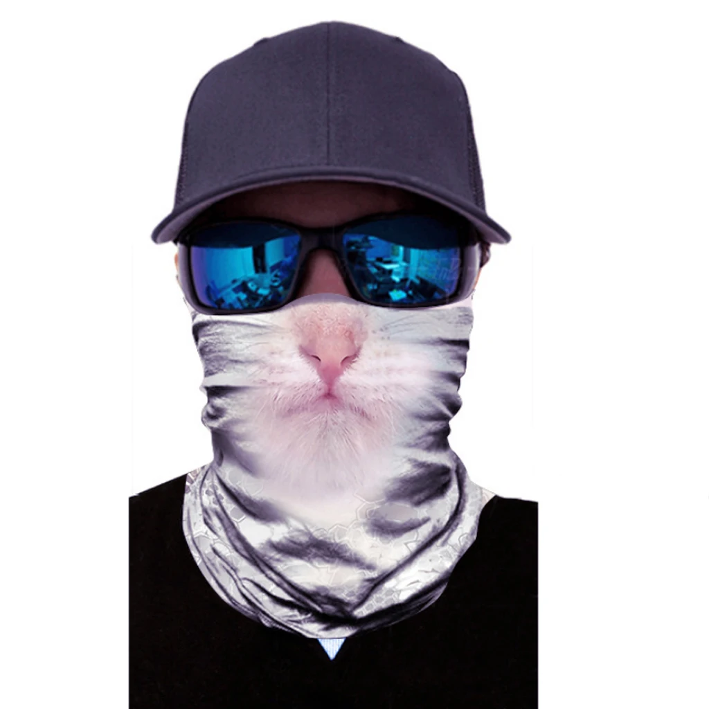 3D Face Sun Mask Neck Gaiter Balaclava Bandana Headband for Fishing Hunting  Running Motorcycling UV Protection