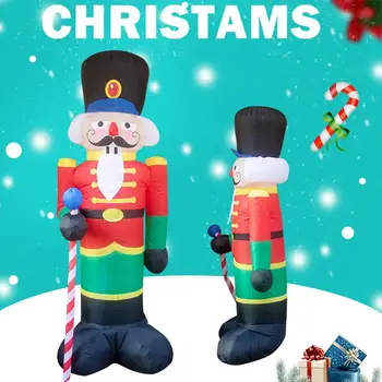 

2019 New Hot Christmas Inflatable Santa Claus Soldier Inflatable Old Puppies