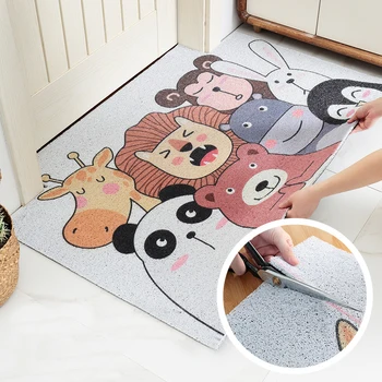 

Custom PVC Silk Loop Dust-proof Cartoon Doormat Heavy Duty Outdoor Rug Mats Shoes Scraper Area Rugs for Bathroom EntryEasy Clean
