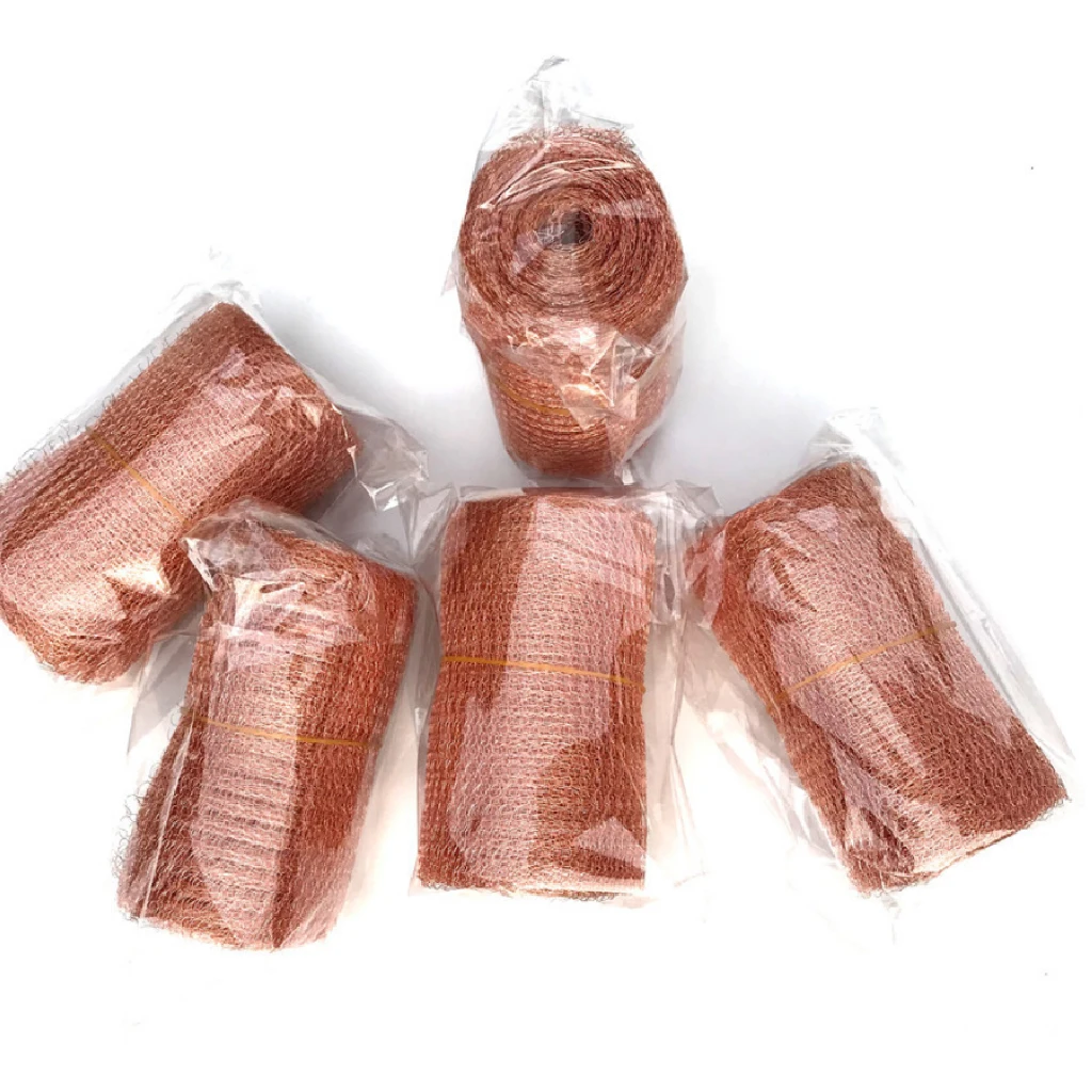 Copper Mesh Filter 12.7cm*3m Woven Copper Mesh Wire Filter Screen for Brewing Distillation Snake Snail Rat Mouse Pest Control