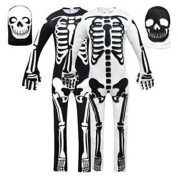 

SKELETON FANCY DRESS COSTUME MENS SKINSUIT LADIES TUTU OUTFIT HALLOWEEN