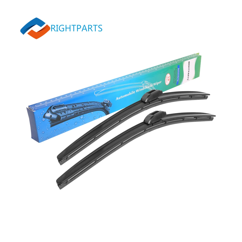 

RIGHTPARTS 2pcs Universal Car Front Wiper Blades 19+16"/17"/18"/19"/20"/21"Window Windshield Windscreen Fit U/J Hook Car Wiper