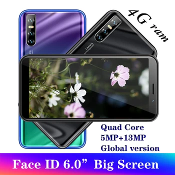 

A50 Global version smartphones 4G RAM 64G ROM 6.0inch Face ID unlocked Android Mobile phones Cheap celulares 13MP wifi Quad Core
