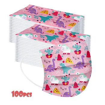 

100pc Children's Mask 2020 Christmas Disposable Face Mask 3ply Masque Breathable Cute Hygiene Child Kids Face Mask Fast Delivery