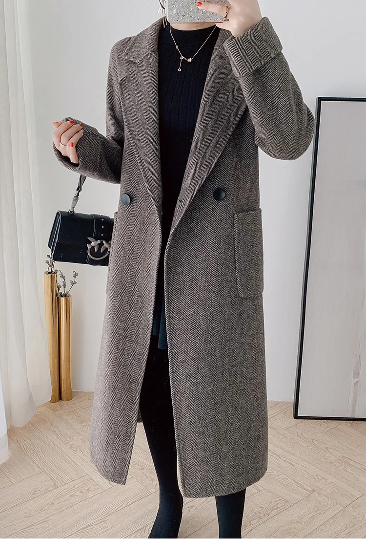 2020 Dark Gray Coat Elegant Korean Style OG0700