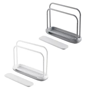 

Double Layer Sponge Towel Storage Rack Hanger Bathroom Kitchen Utensil Drainer 53CB