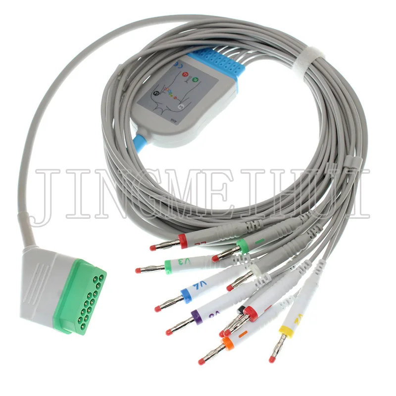 Compatível com Nihon Kohden BSM 230123535100Supply K901Artigo BJ 900P 10 Chumbo cabo ECG ECG