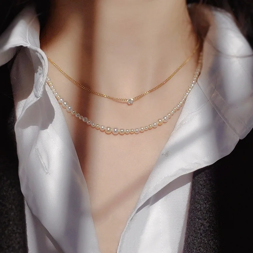 18K Solid Yellow Real Gold Jewelry(AU750) Women Diamond Clavicle Chain 10 Points South African Diamonds Wedding Necklace Pendant