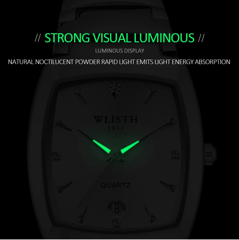 WLISTH Brand Women Watch Luxury Fashion Business luminus Watches Calendar waterproof quartz wristwatch Relogio Masculino