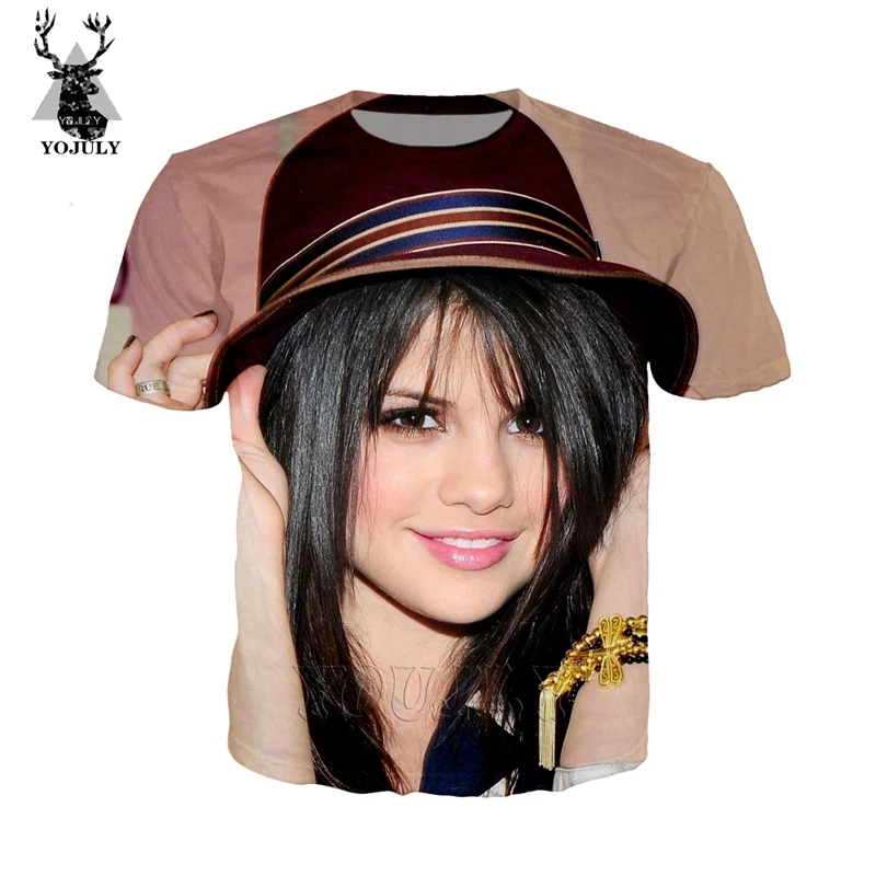 5 Selena Gomez футболка off white Новое поступление Мужская Женская 3d печать Harajuku футболки модные хип хоп с круглым вырезом уличная одежда топы A167 - Цвет: 5