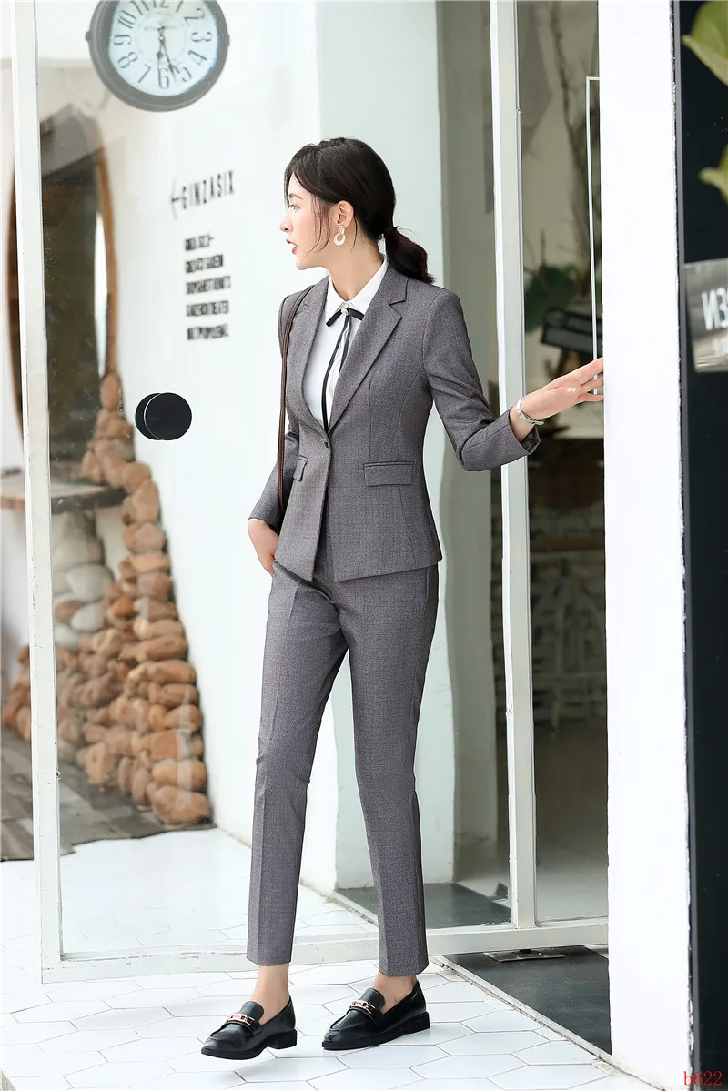 High Quality Ladies Blazer Women Business Suits with Pant and Jacket Sets Work Wear Clothes Office Uniform Styles