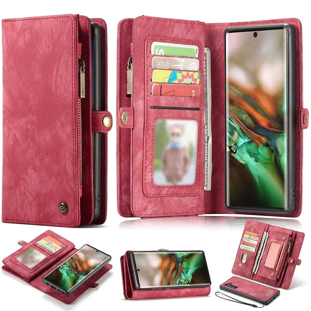 

Multi-functional Wallet Case For Samsung Galaxy Note 10 pro Case Retro Leather Mobile Phone Bag For Samsung Galaxy Note 10