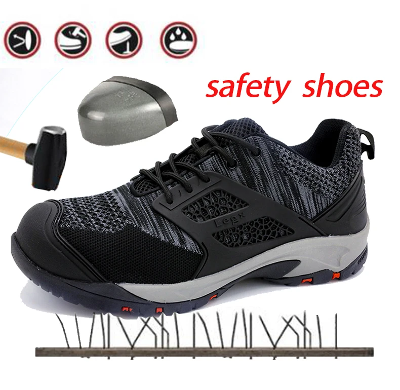 

YOUQIJIA Boots Work Safety Boots Men's Indestructible Boots Outdoor Botas De Seguridad Laboral Hiking Hunting Boots Steel Head