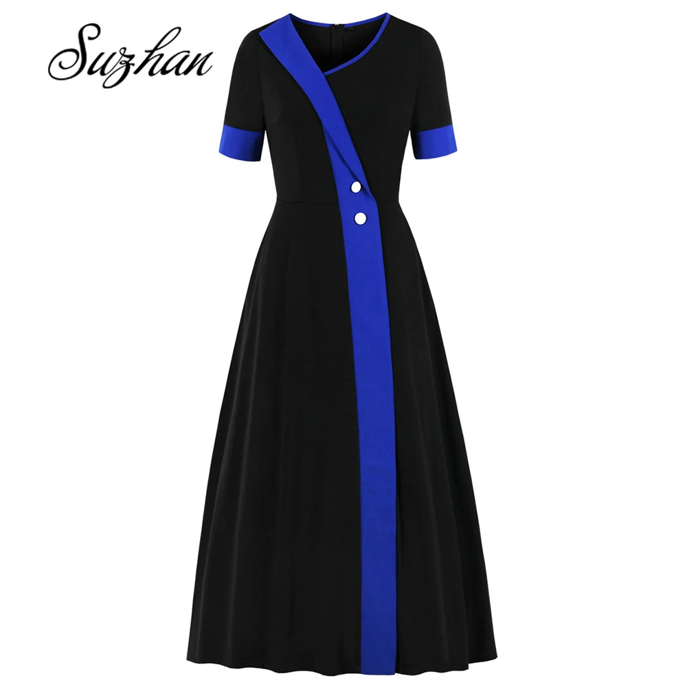 Suzhan женские элегантные вечерние платья трапециевидной формы в стиле ретро с