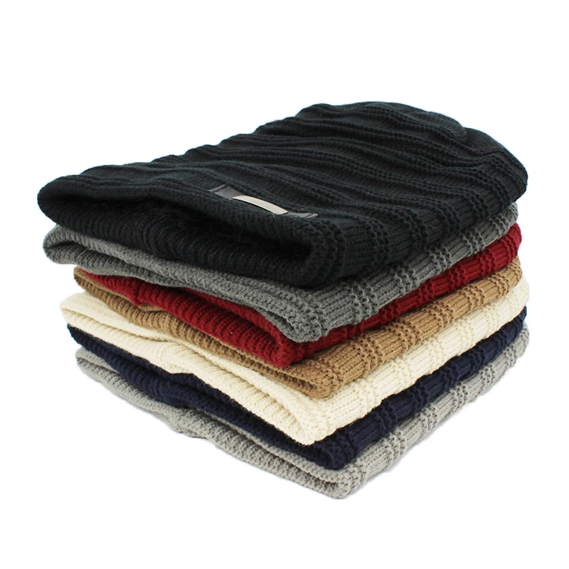 ALTOBEFUN Skullies Beanie, Мужская зимняя шапка из искусственного меха, Теплые Мешковатые вязаные шапочки для взрослых, вязаная Толстая шапка для женщин, шапки BHT145