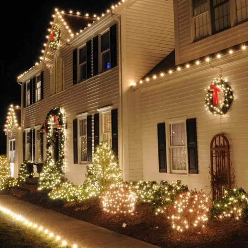 3x3m 300LED Curtain String Light Wedding Party Christmas Fairy Decorative Lamp Low Power Consumption High Brightness