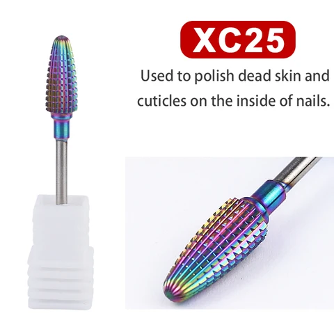 Milling Cutter For Manicure Rainbow Color Tungsten Steel Manicure Machine For Nail Drill Bits Tools Nail Accessories