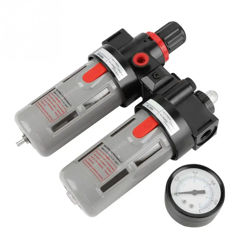 

PT1/4 Air Pressure Compressor Filter Gauge Trap Oil Water Regulator Tools Kit