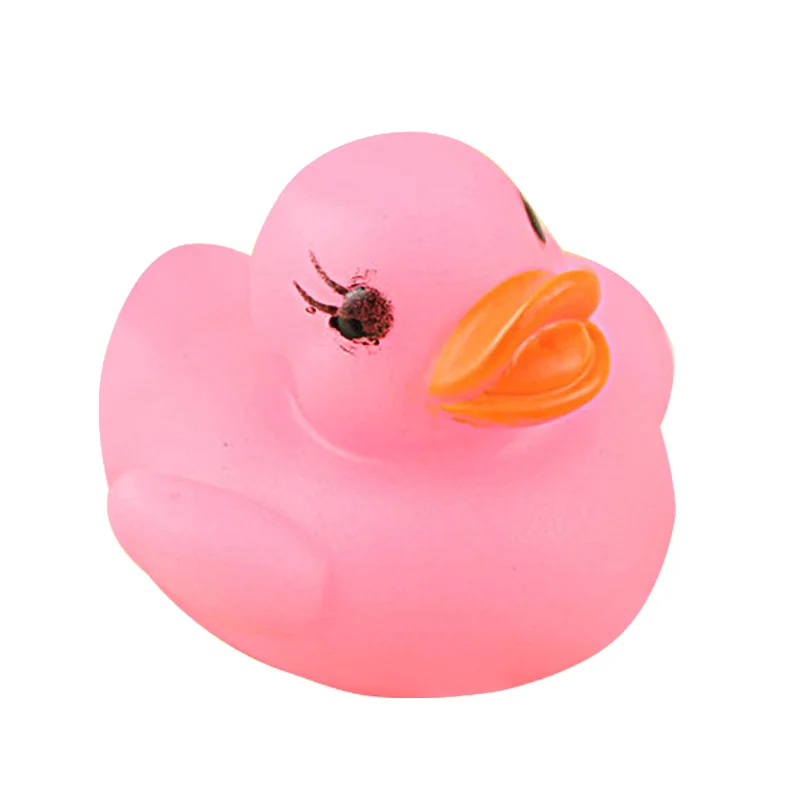 6 шт./компл. милые светодиодный мигающий светильник плавающая утка Ванна Душ резиновая игрушка для детей Лидер продаж