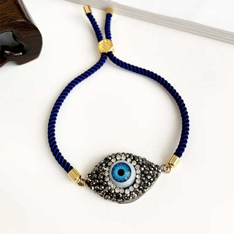 Синий браслет Evil Eye для женщин CZ Радуга турецкий черный медь инкрустация Циркон Moom кристалл браслет для женщин ювелирные изделия