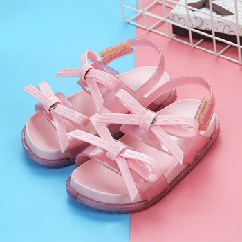 

new Girls jelly sandals Mini Cosmic sandals bow 2020 summer Babys princess children's beach shoes Girls children mini Melissa