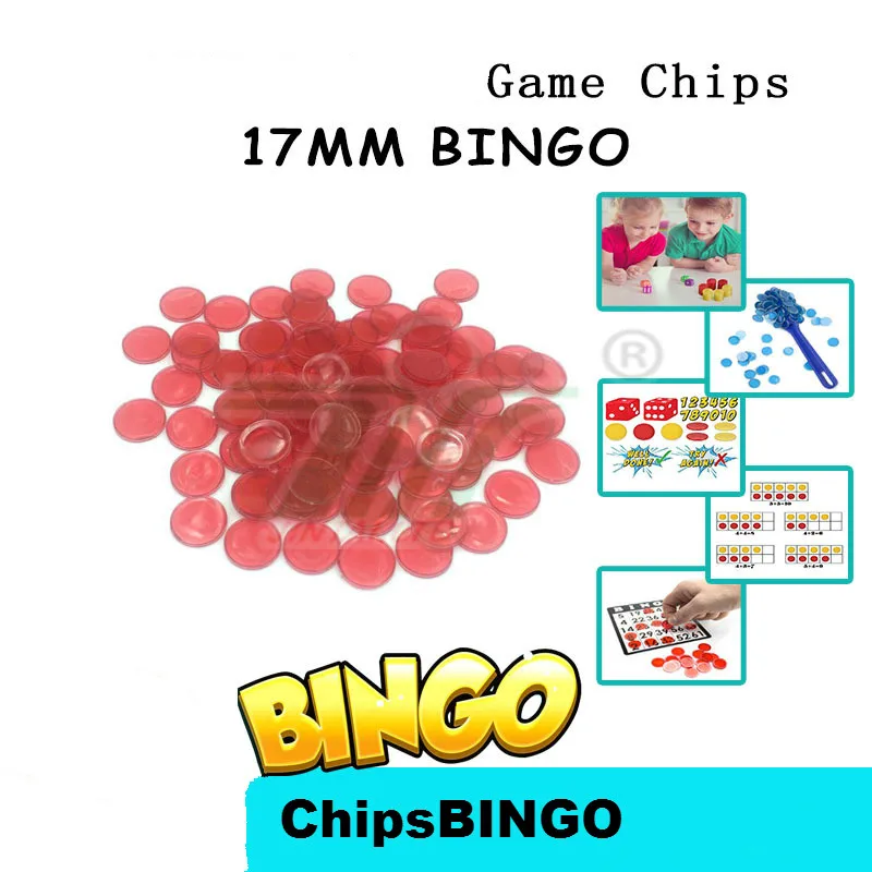 100 шт./компл. бинго пластиковый диск 17 мм жетон-Монета игра ChipsBINGO магнитный Набор - Цвет: Красный