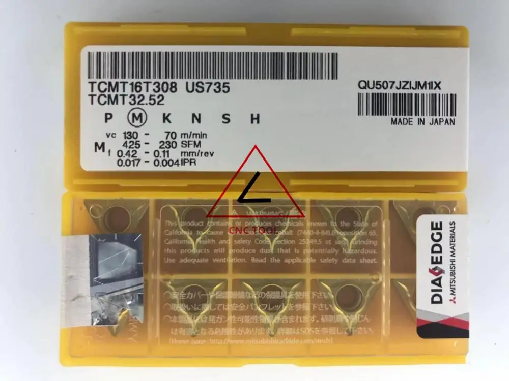 

TCMT 16T308 US735 10pcs original turning insert DIAEDGE