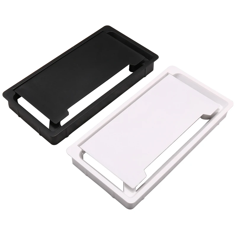 Abs Cable Hole Covers Base Rectangle Table Cable Outlet Computer Desk Grommet Wire Protection