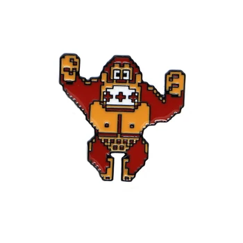 

30pcs/lot Orangutan Pins Donkey Kong Enamel Pins Monkey Lapel Pin Bag Brooches Hat Badge Ins Backpack Decoration Brooch A174