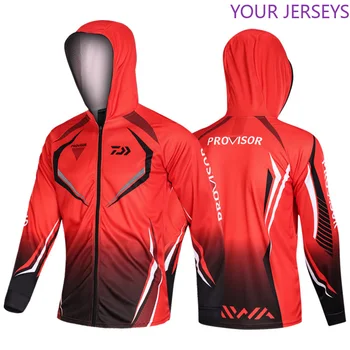 

2020 Famous Brand Men Daiwa Sports Fishing Outdoor Mesh Breathable Hood Mens Clothes Dawa New White Jersey DAIWA Pesca
