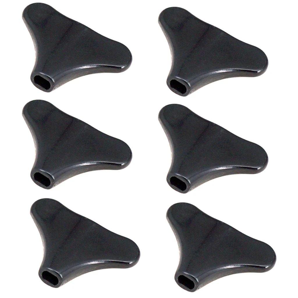 Pack of 6 Zinc Alloy Electric Bass Tuning Peg Buttons Handle Caps Replacements