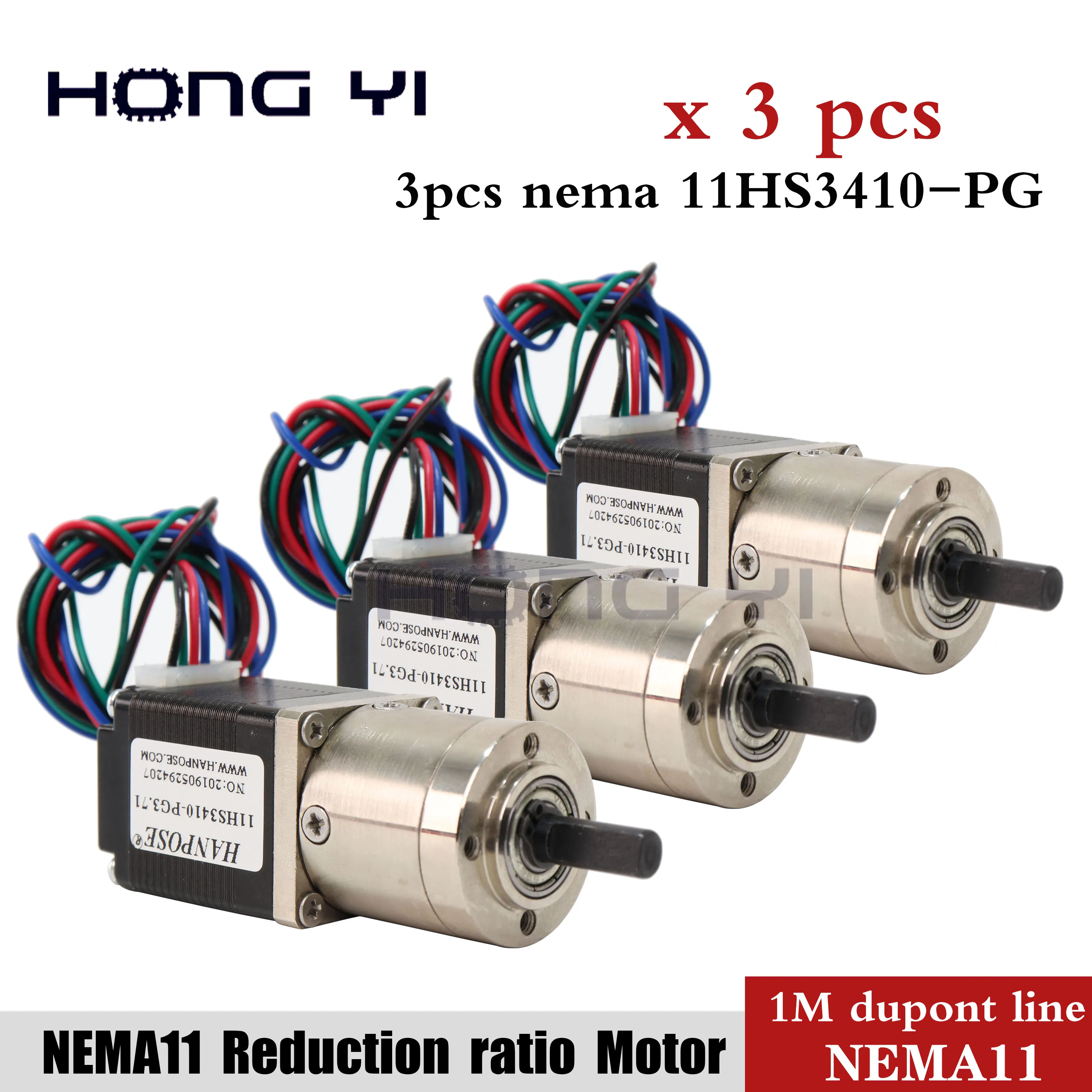 Шаговый двигатель Nema 11 4-проводной 28x34 мм передаточное число 5 18: 1 3 71: 19: