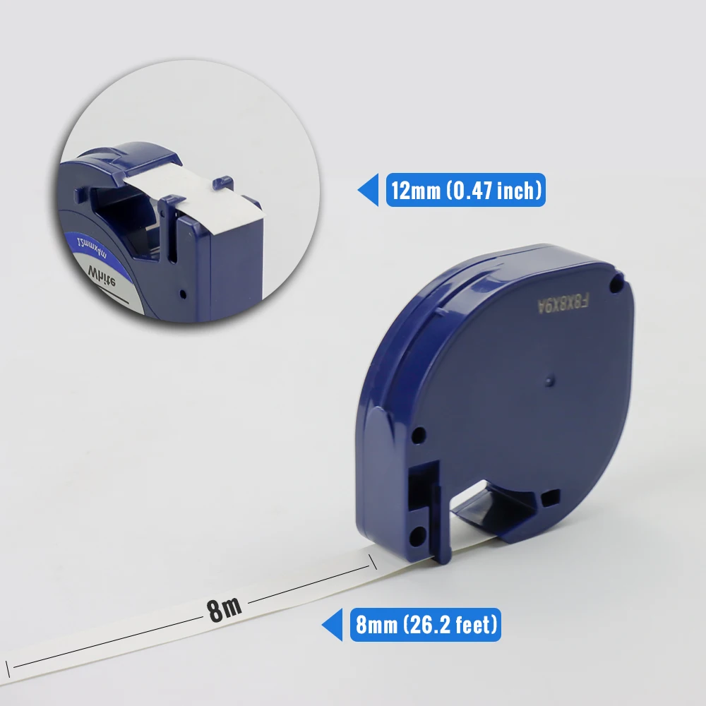 Absonic 91202 лента для этикеток черного цвета на желтом 12 мм Dymo LetraTag LT 100H/LT 100T/LT 100T PLUS/LT