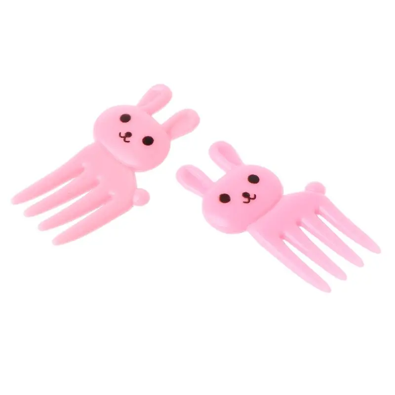 

10Pcs Mini Kawaii Animal Farm Cartoon Fork Fruit Toothpick Sign Bento Lunches
