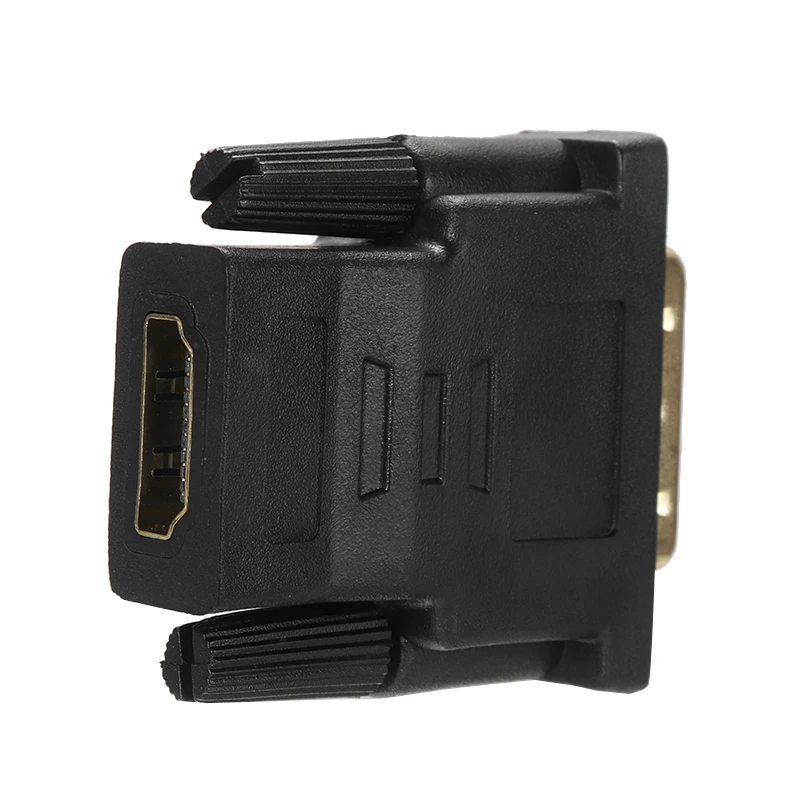 HDMI к DVI конвертер I с двойным соединением (24 + 5 pin) папа Женский адаптер для HDTV LCD DVD