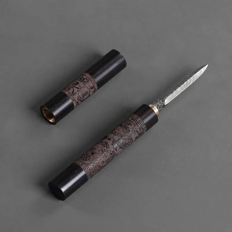 Pattern Steel Tea Needle Tea Cone Stainless Steel Wood Handle