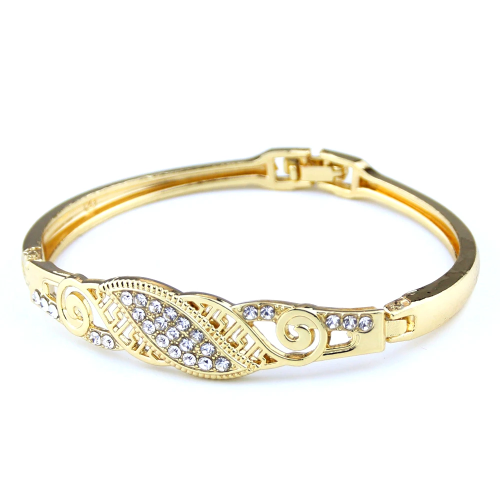 Sunspicems Arabic Thin Bracelet Sets Women Crystal Wrist Bangle Gold Color Bride Wedding Jewelry Morocco Bracelet Festival Gift bangle bracelet crystal bracelets
