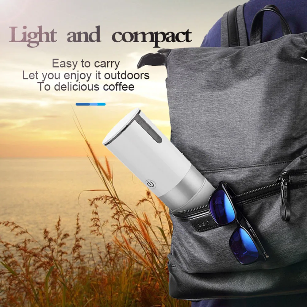 

Newly Stainless Steel Coffee Pot Capsule Support Car-Mount Portable Mini Automatic Coffee Machine