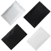 Thick 50pcs Matte Black White Smell Proof Zip Lock Plastic Bag Food Powder Package Pouch Aluminum Foil Mylar Heat Seal Zip Bags 2