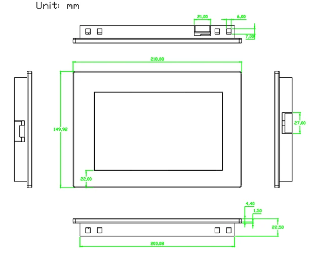 7.0" Nextion Enhanced HMI Intelligent USART UART Serial TFT LCD Module Display Resistive or Capacitive Touch Panel w/Enclosure