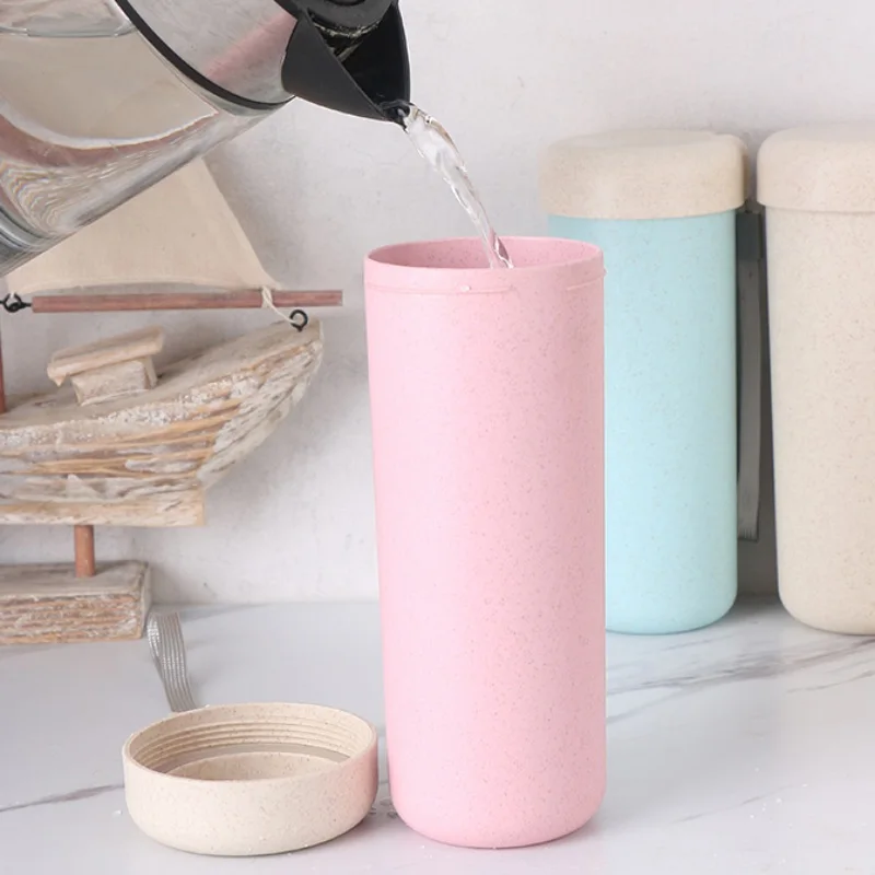 Новейшая Красивая цветная детская портативная бутылка пшеничная соломенная чашка для воды кружка для путешествий безопасные бутылки