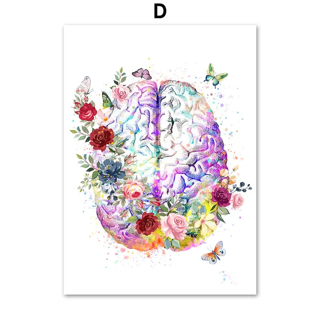 Flower Foot Bone Anatomy Wall Art Canvas Painting Nordic Posters and Prints Doctors Decorated Wall Pictures 4